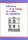 Initiation à la lecture de textes de specialité