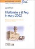 Il bilancio e il Peg in euro 2002