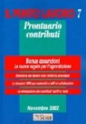 Il punto lavoro. Prontuario contributi. 7.