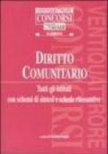 Diritto comunitario. Tutti gli istituti con schemi di sintesi e schede riassuntive