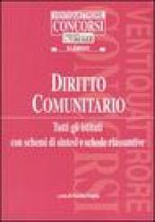 Diritto comunitario. Tutti gli istituti con schemi di sintesi e schede riassuntive