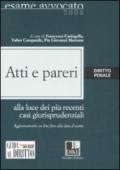 Atti e pareri. Diritto penale