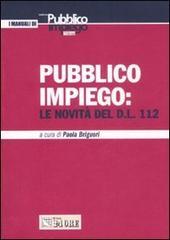 Pubblico impiego. Le novità del D.L. 112