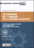 Glossario in 7 lingue per il buisiness all'estero. Con CD-ROM