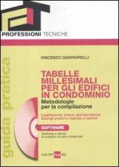 Tabelle millesimali per gli edifici in condominio. Metodologie per la compilazione. Con CD-ROM