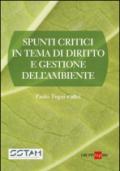 Spunti critici in tema di diritto e gestione dell'ambiente