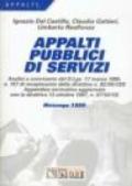 Appalti pubblici di servizi