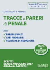 Tracce di pareri di penale. Con Contenuto digitale per accesso on line