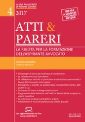 Atti & pareri. La rivista per la formazione dell'aspirante avvocato (2017): 4