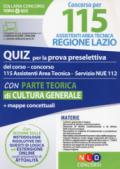 Concorso per 115 assistenti area tecnica Regione Lazio. Quiz per la prova preselettiva del corso-concorso 115 assistenti area tecnica servizio NUE ... concettuali. Con software di simulazione