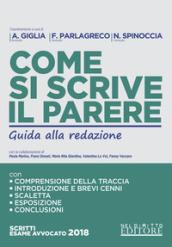 Come si scrive il parere. Guida alla redazione