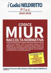 Codice MIUR. Raccolta normativa 2018-2019