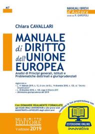 Manuale di diritto dell'Unione Europea. Analisi dei principi generali, Istituti e problematiche dottrinali e giurisprudenziali. Con espansione online