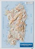 Sardegna 1:1.000.000 (carta in rilievo da banco con cornice cm 31,2x22,55)
