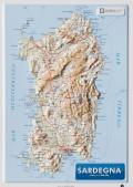 Sardegna 1:1.000.000 (carta in rilievo da banco con cornice cm 31,2x22,55)