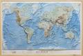 The world. Scala 1:40.000.000 (carta in rilievo con cornice cm 97x64)
