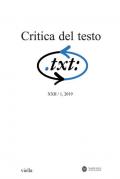 Critica del testo (2019). Vol. 22\1