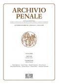 Archivio penale. Rivista quadrimestrale di diritto, procedura e legislazione penale, speciale, europea e comparata (2021). Vol. 3