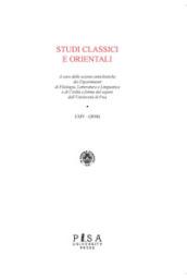 Studi classici orientali (2018). Vol. 14