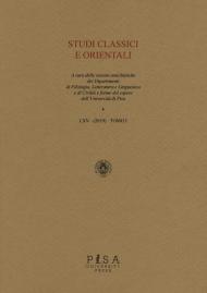 Studi classici orientali (2019). Vol. 65\1