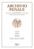 Archivio penale. Rivista quadrimestrale di diritto, procedura e legislazione penale, speciale, europea e comparata (2020). Vol. 2