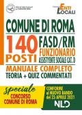 Concorso 1512. Comune di Roma:140 posti funzionario assistente sociale cat.D