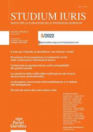 Studium iuris. Rivista per la formazione nelle professioni giuridiche (2022). Vol. 5