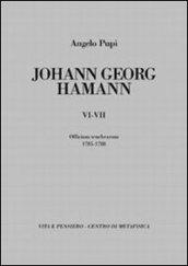 Johann Georg Hamann vol. 6-7: Officium tenebrarum 1785-1788