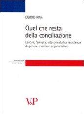 Quel che resta della conciliazione. Lavoro, famiglia, vita privata tra resistenze di genere e culture organizzative