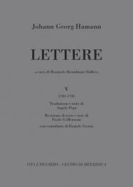 Lettere. Vol. 5: (1783-1785).