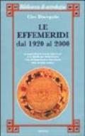 Le effemeridi dal 1920 al 2000