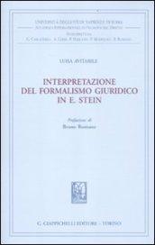 Interpretazione del formalismo giuridico in E. Stein