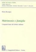 Matrimonio e famiglia. Cinquant'anni del diritto italiano