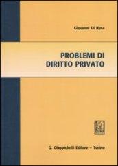 Problemi di diritto privato