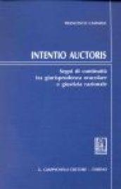 Intentio auctoris. Segni di continuità tra giurisprudenza oracolare e giustizia razionale