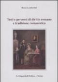 Testi e percorsi di diritto romano e tradizione romanistica