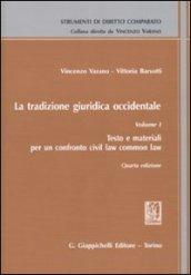 La tradizione giuridica occidentale. 1.Testo e materiali per un confronto civil law common law