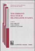 Temi emergenti negli studi di organizzazione in sanità