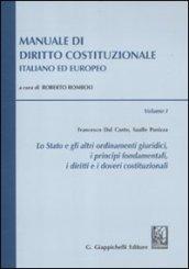 Manuale di diritto costituzionale italiano ed europeo: 1