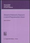 Elementi di matematica finanziaria e cenni di programmazione lineare