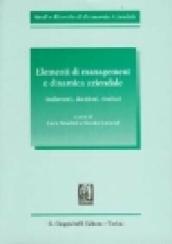 Elementi di management e dinamica aziendale. Andamenti, decisioni, risultati