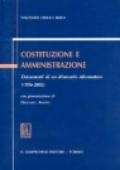 Costituzione e amministrazione. Documenti di un itinerario riformatore (1996-2002)