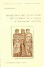 Gli impedimenti relativi ai vincoli etico-giuridici tra le persone nel matrimonio canonico