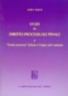 Studi di diritto processuale penale: 1