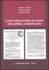 Lezioni sulle procedure di acquisto della pubblica amministrazione