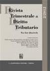 Rivista trimestrale di diritto tributario (2012)
