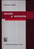 Notes & notions