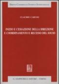 Inizio e cessazione della direzione e coordinamento e recesso del socio
