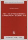 Inizio e cessazione della direzione e coordinamento e recesso del socio