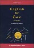 English for Law. For Italian Law students